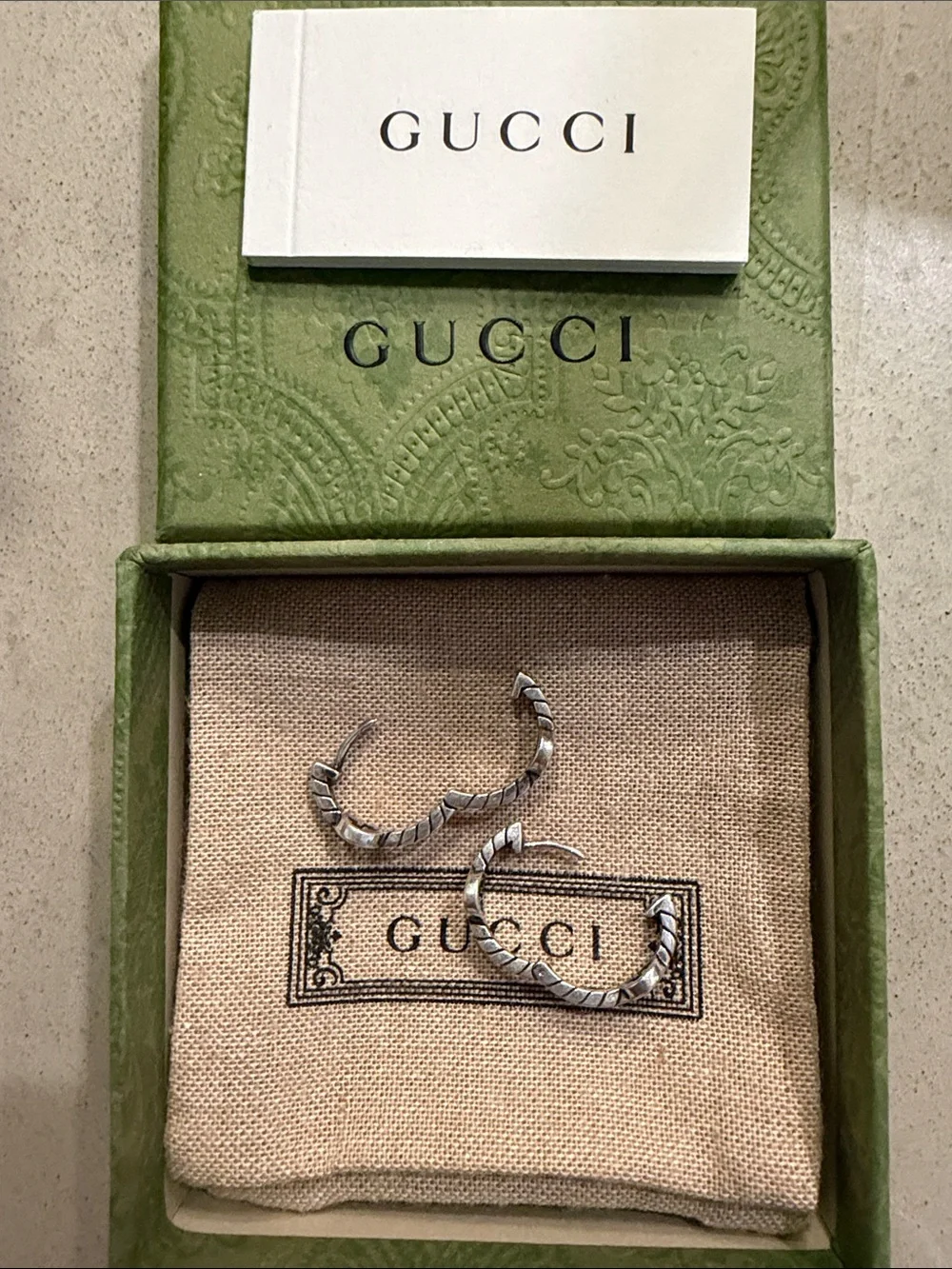 GUCCI | ✨NEW✨ Interlocking G Hoop Earrings in Sterling Silver